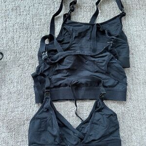 Everyday Black Nursing and pumping Bralette with Adjustable Straps